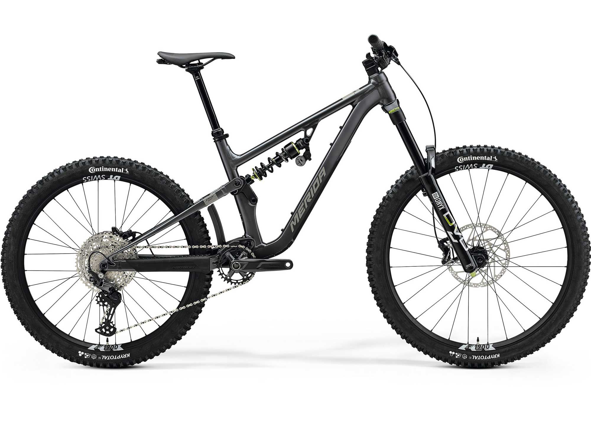 Велосипед 27.5-29 Merida ONE-SIXTY FR 800 (2025) рама - S Silk Dark Silver (Grey/Black)