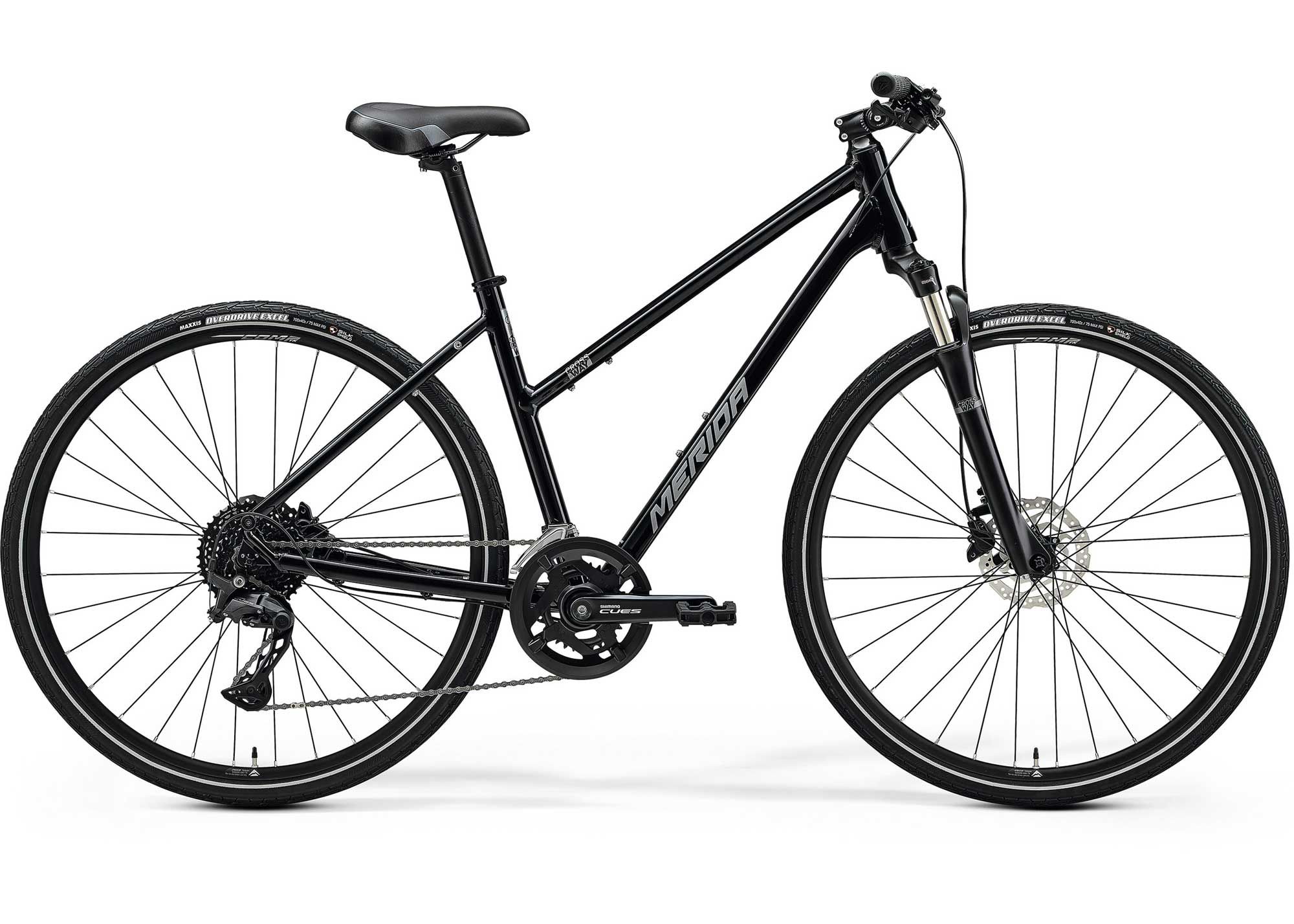 Велосипед 28 Merida CROSSWAY 300 (2025) women рама - W-XXS Glossy Black (Silver)