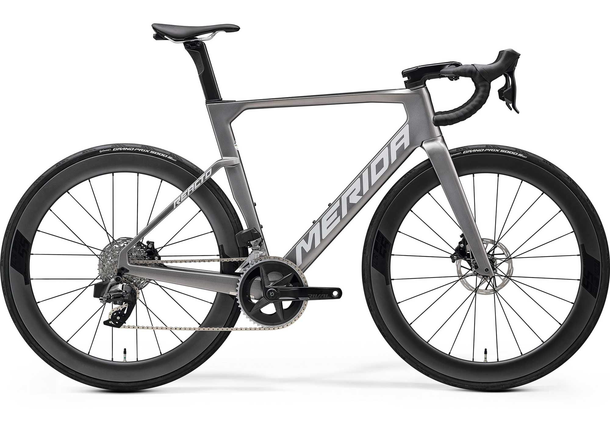 Велосипед 28 Merida REACTO 7000 (2025) рама - XS Gunmetal Grey (Silver)