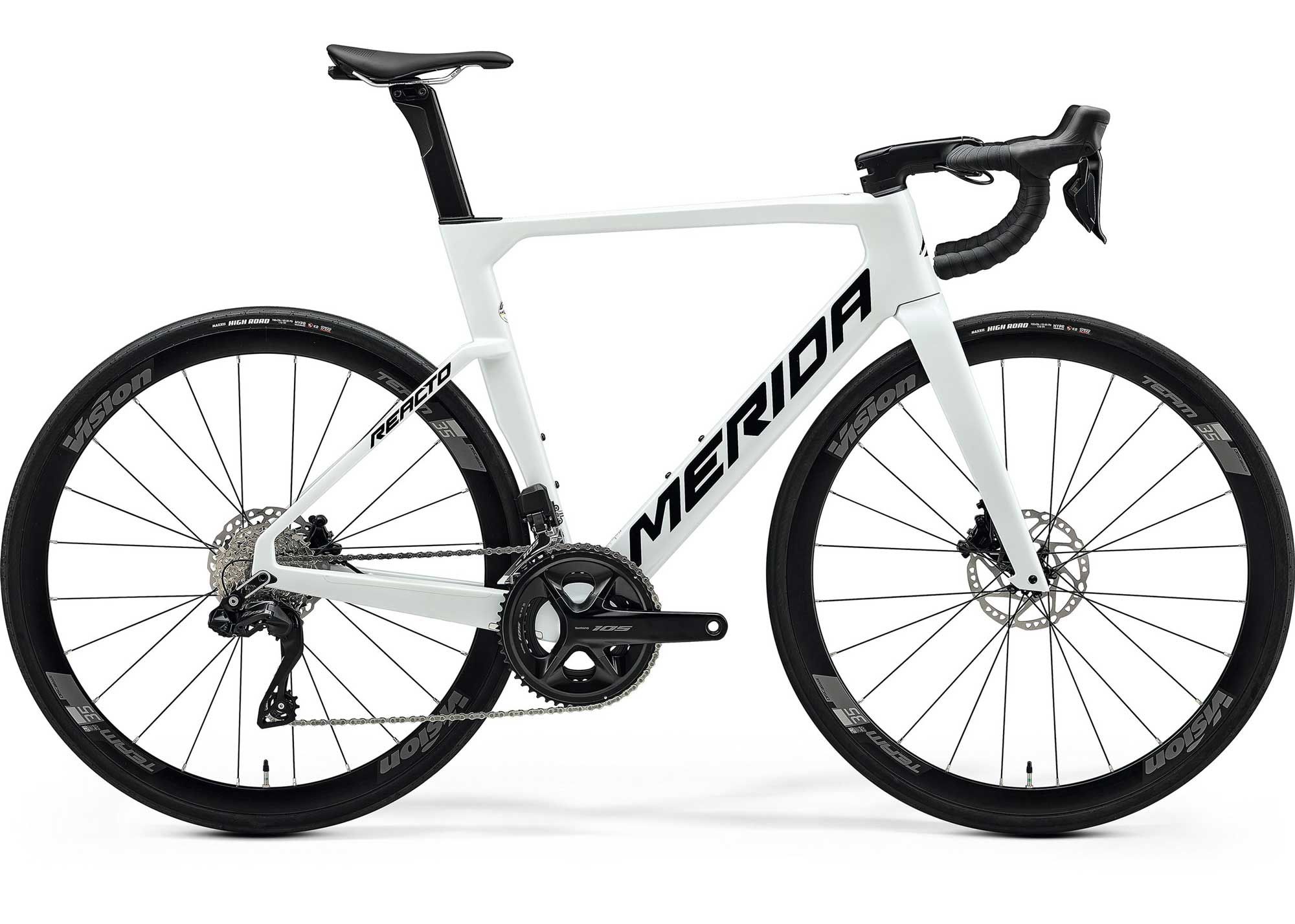Велосипед 28 Merida REACTO 5000 (2025) рама - XXS Pearl White (Black)