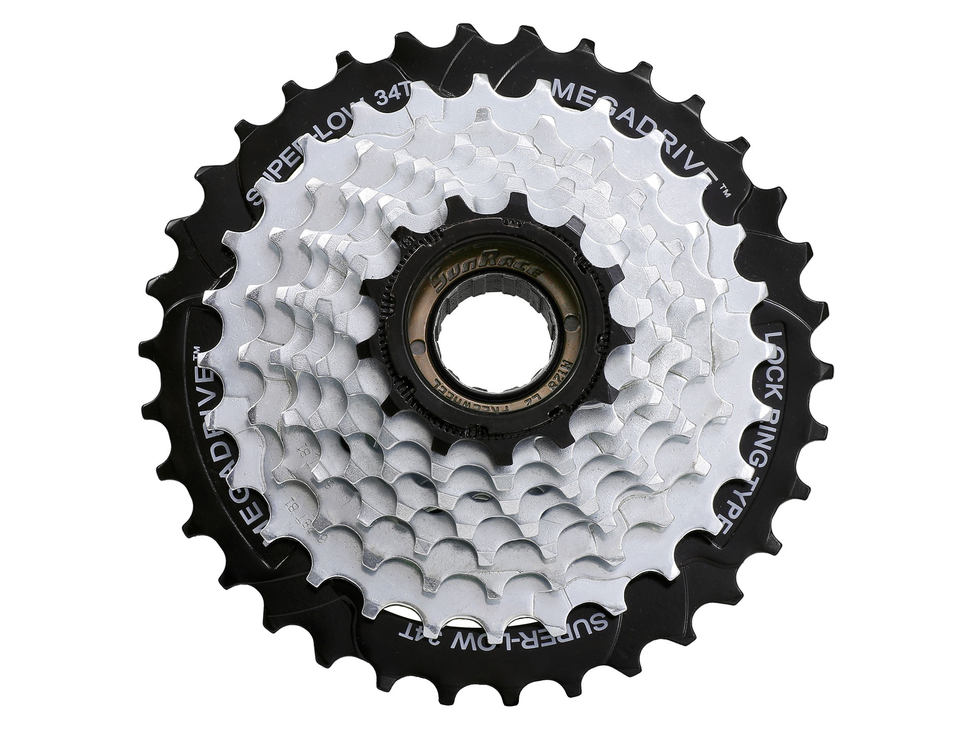 Треск инд. SUN RACE M56 8S, 13-34T, Zinc+Black