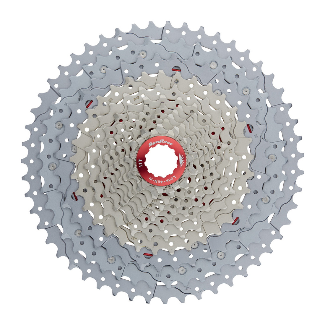 Касета 12-k 11-51T SUN RACE MZ903 MTB алюмінієвий павук, Metallic Silver