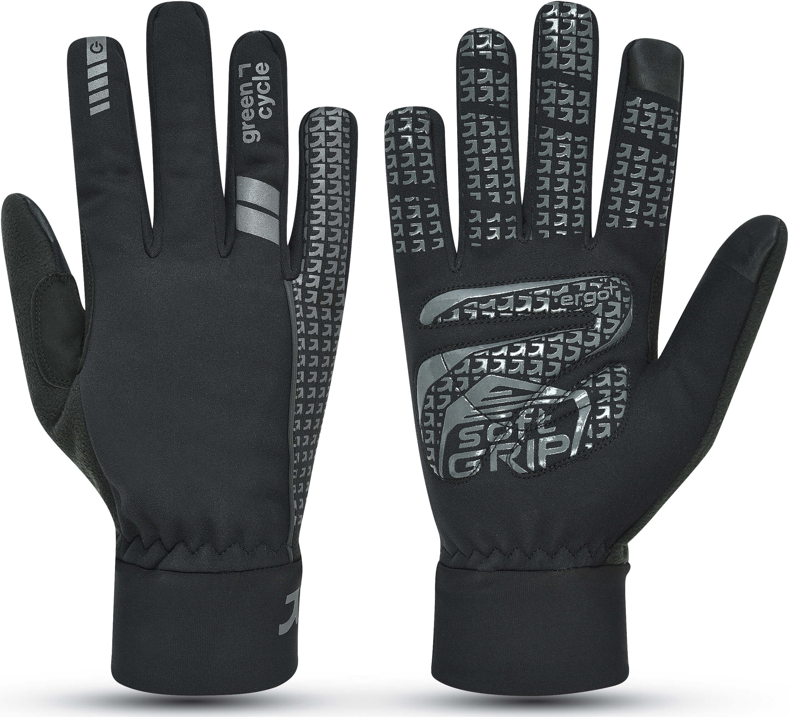 Рукавички Green Cycle Shield із закритими пальцями, утеплені, L, чорний