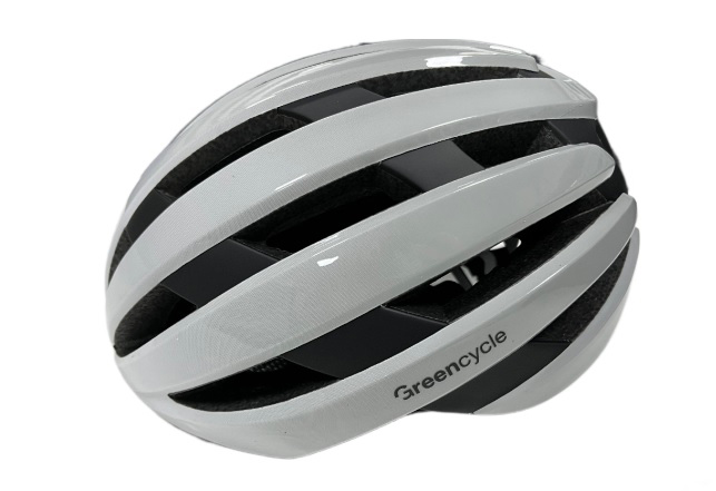 Шолом Green Cycle Alleycat RS розмір 58-61см біло-сірий глянець