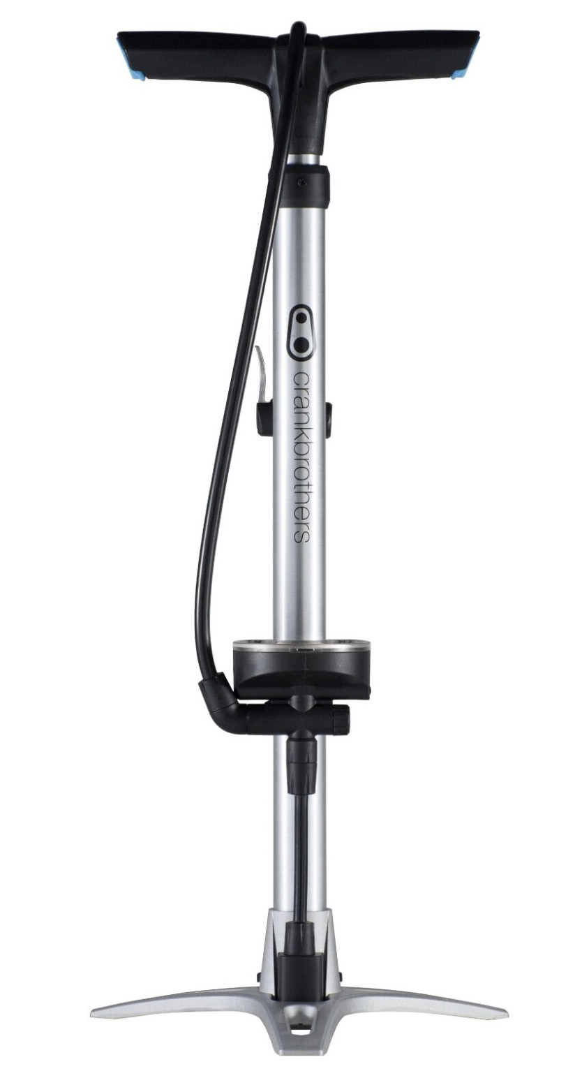 Насос для пола Crankbrothers STERLING, с манометром, presta/schrader, 160 psi/11 bar, серебристый