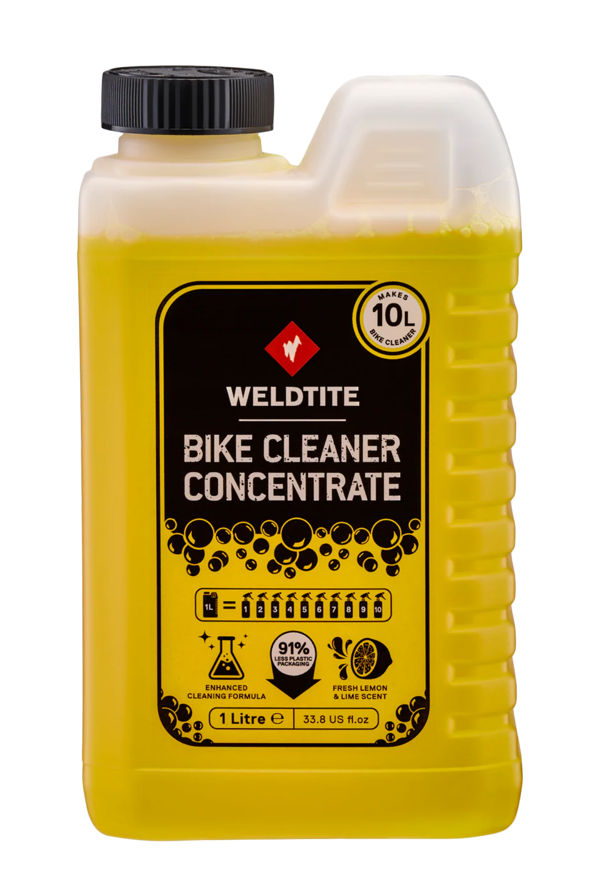 Очиститель велосипеда Weldtite 03159 BIKE CLEANER CONCENTRATE LEMON (концентрат для приготовления шампуни), 1л