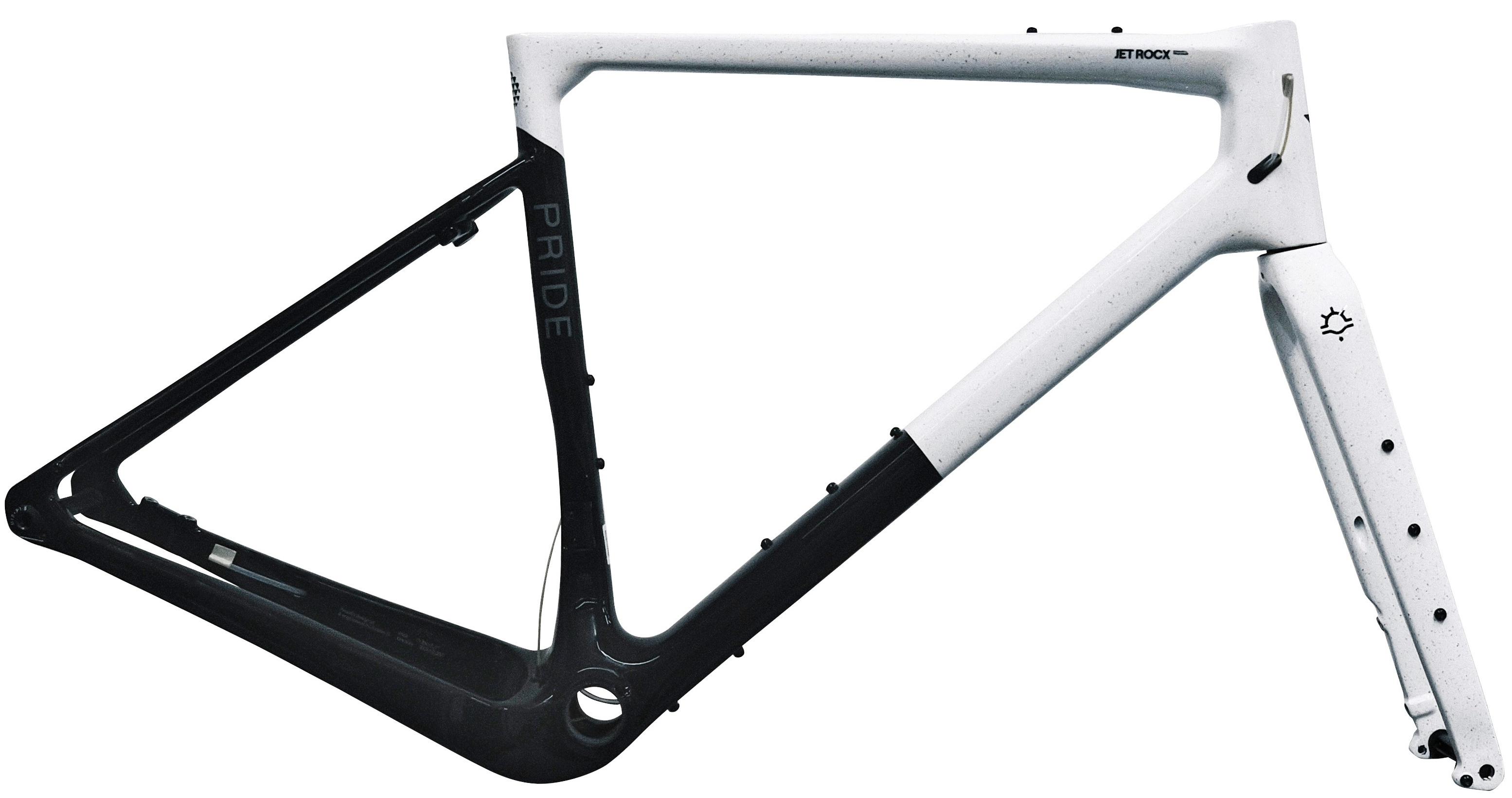 Рама 28 Pride Jet Rocx L 2024 біло-чорна + вилка