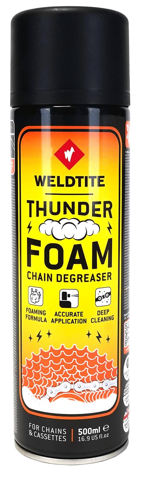 Очиститель трансмиссии Weldtite 03097 Thunder Foam Chain Degreaser, пенный, 500мл