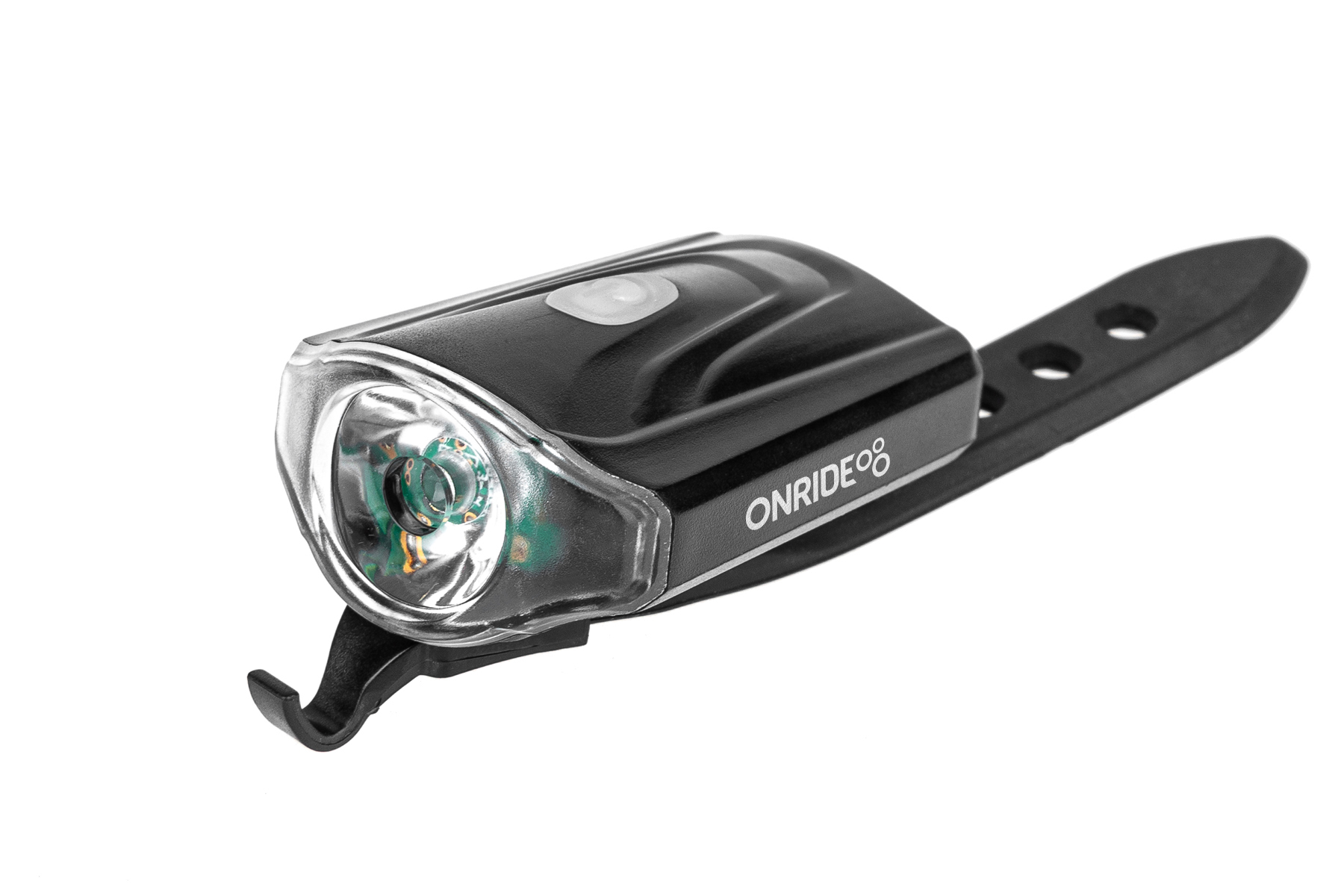 Велосипедная фара ONRIDE Xeo USB (50 lm, 550 mAh, Micro-USB), пластиковая