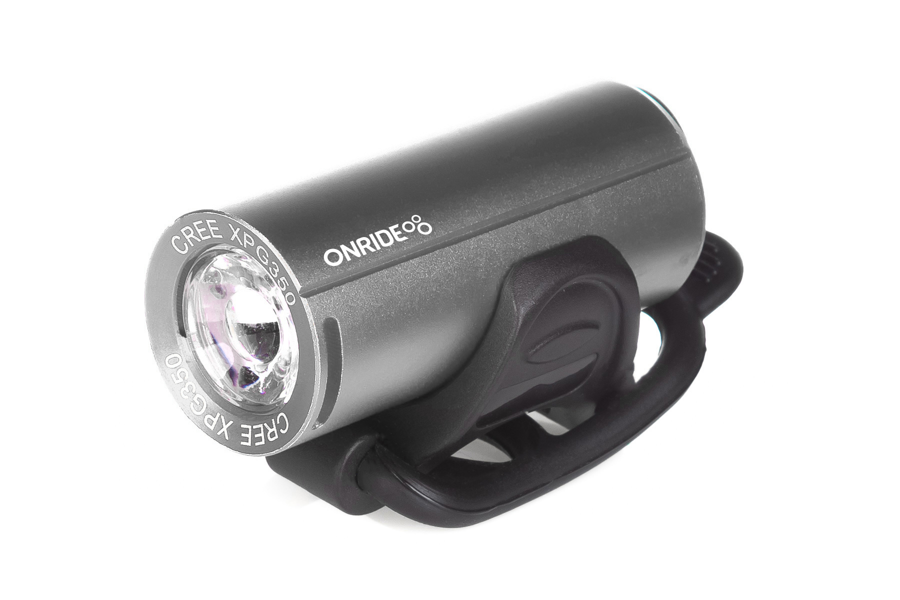 Велосипедная фара ONRIDE Cub серебристый (200 lm, 700 mAh, Type-C), алюминиевая