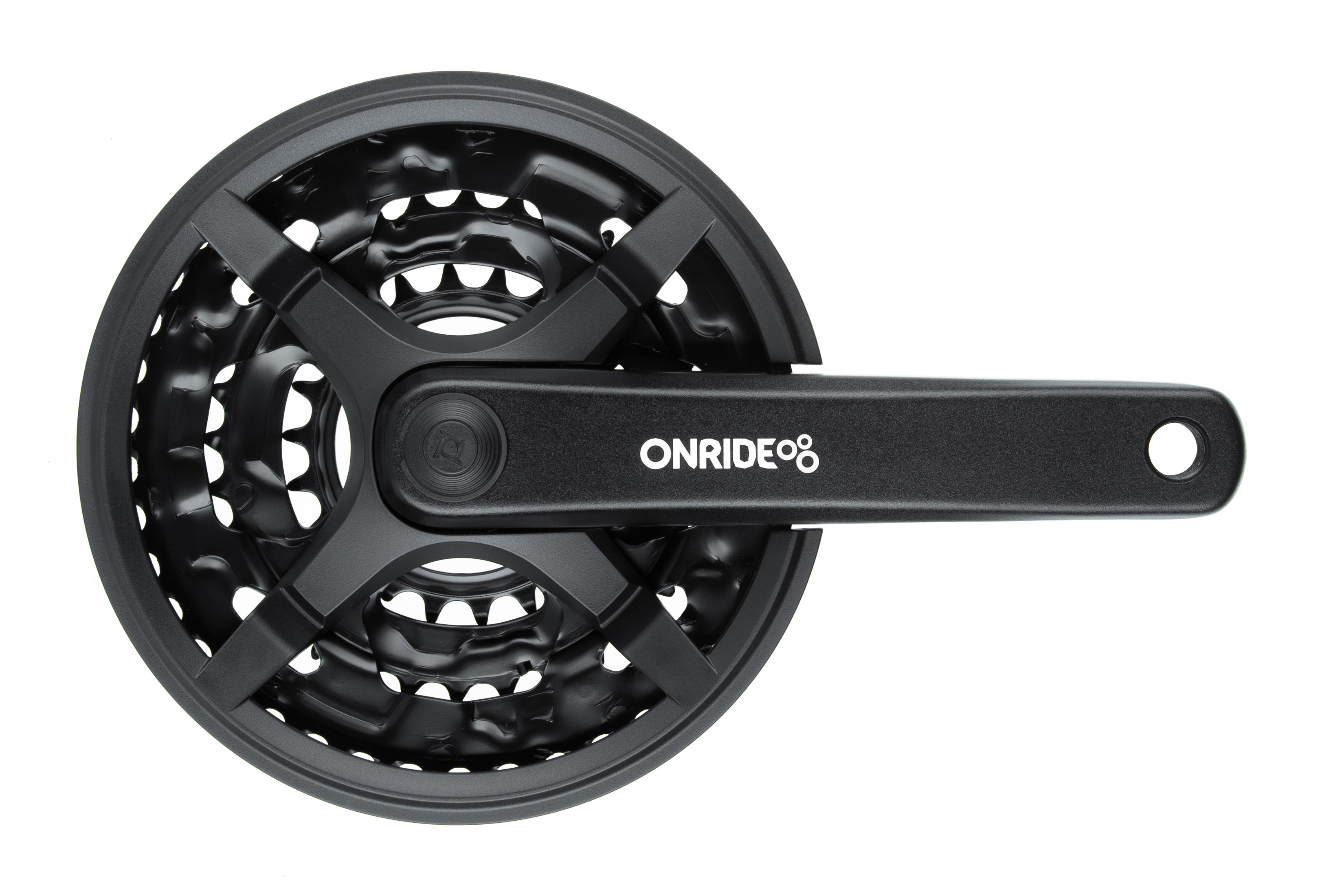 Комплект шатунів ONRIDE Trio 830P, під квадрат, 175 мм, 22-32-42Т, на 8/7/6 шв., чорний