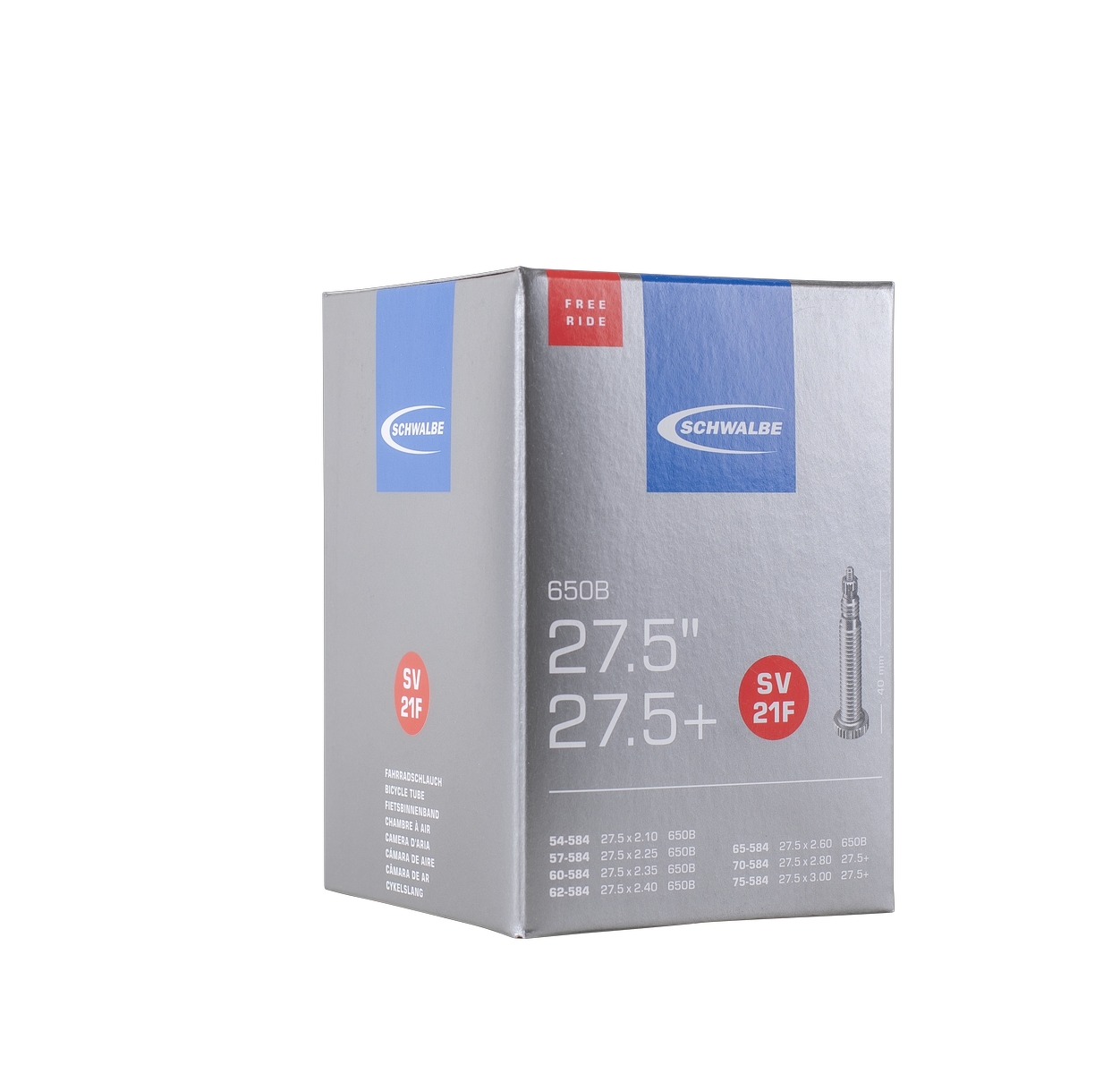 Камера Schwalbe SV 21F Special Tubes 27,5+ (54/75-584) SV 40мм  