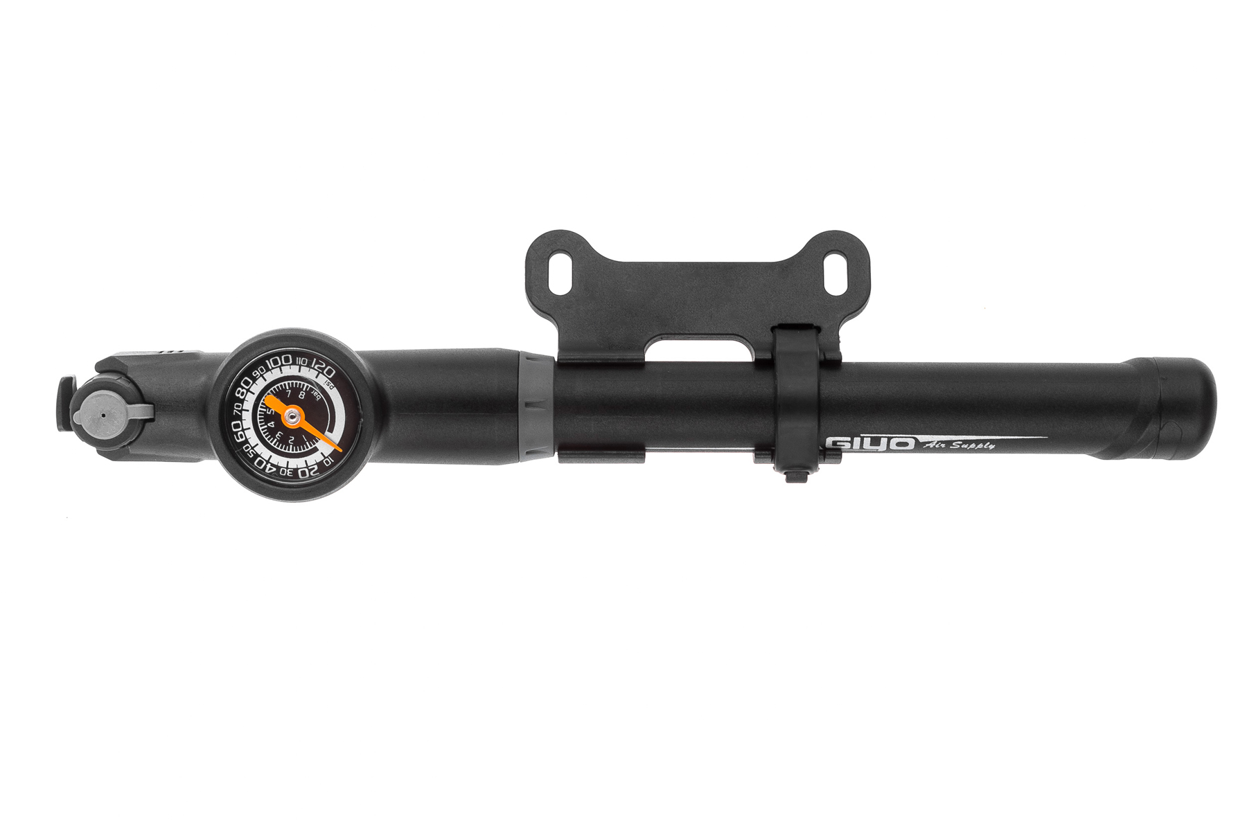 Насос компактний Giyo GP-871S, пластиковий, висувний шланг, круглий манометр, 25 см, 120 psi