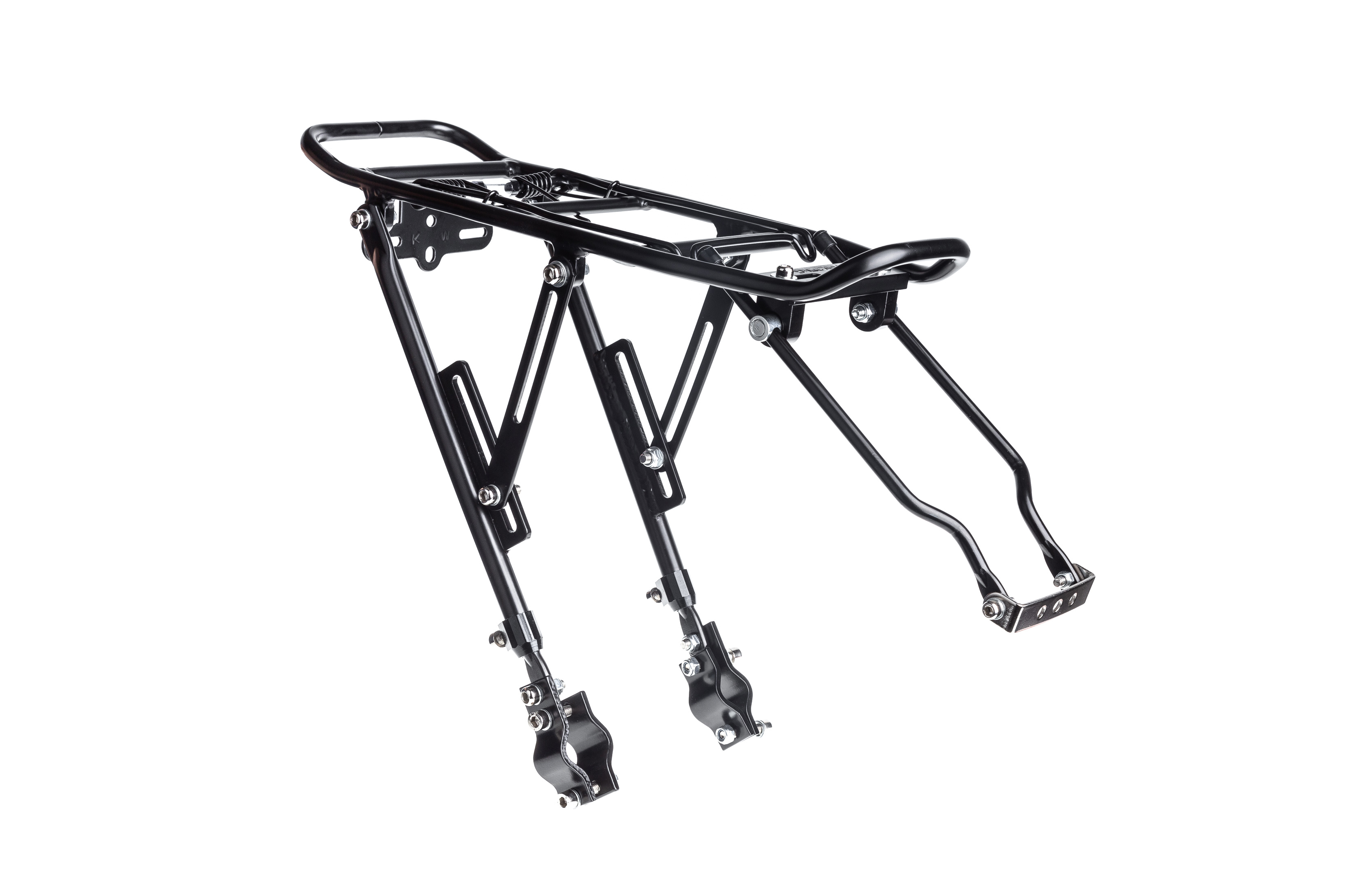 Багажник Kaiwei Carrier 20, на перья рамы, алюминий, черный, универсальный крепеж