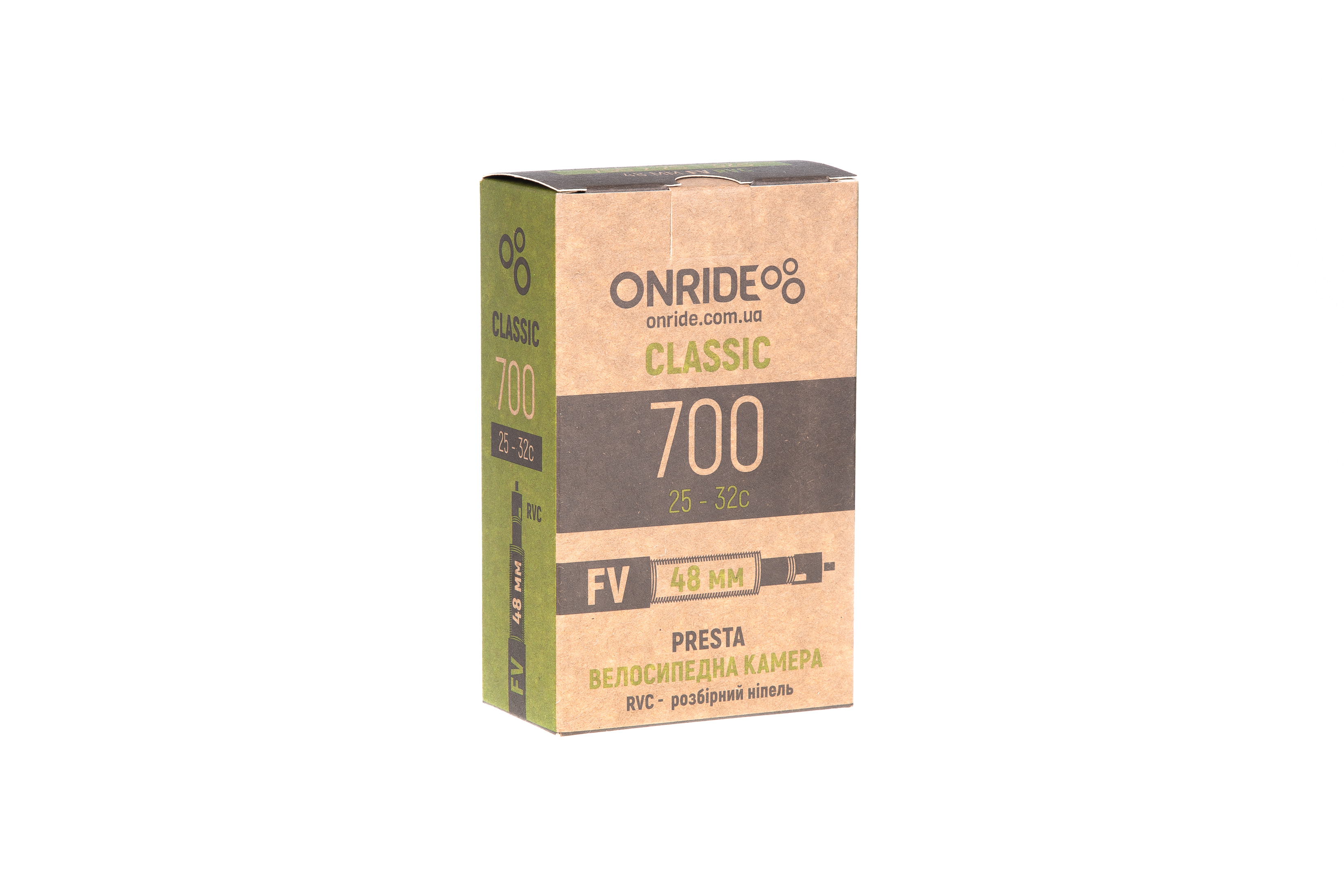 Камера ONRIDE Classic 700x25-32c FV 48 RVC - разборный ниппель