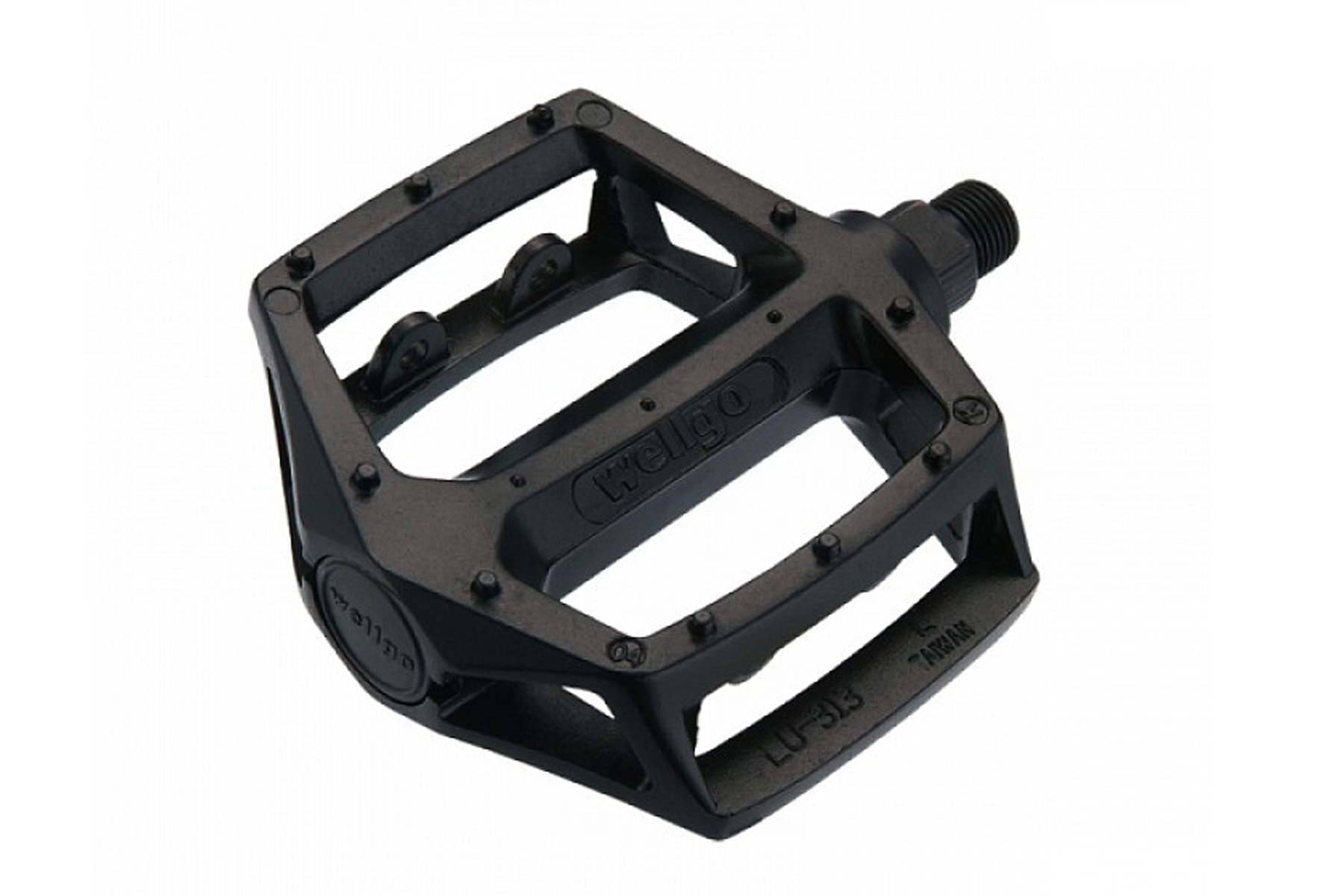 Педали Wellgo LU-313, алюминий (109,5x105) шарики, черный