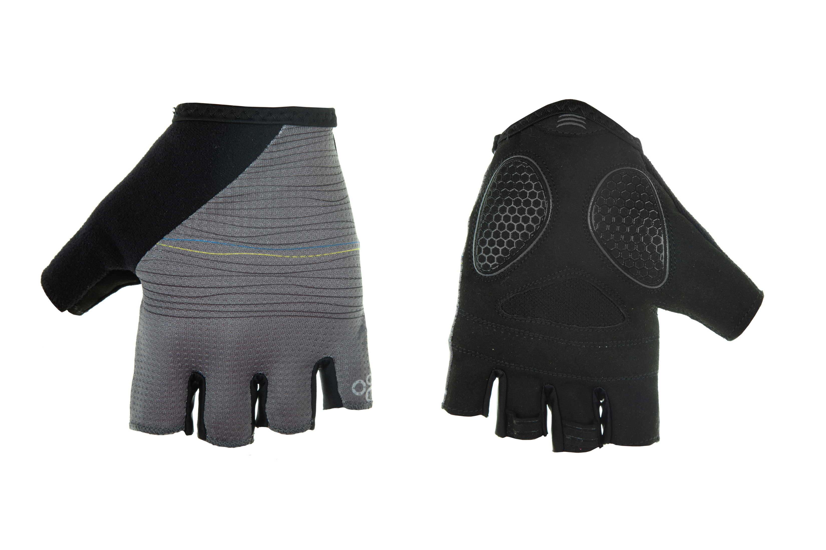 Рукавички ONRIDE Catch 20 колір чорний з жовто-блакитними смужками розмір S