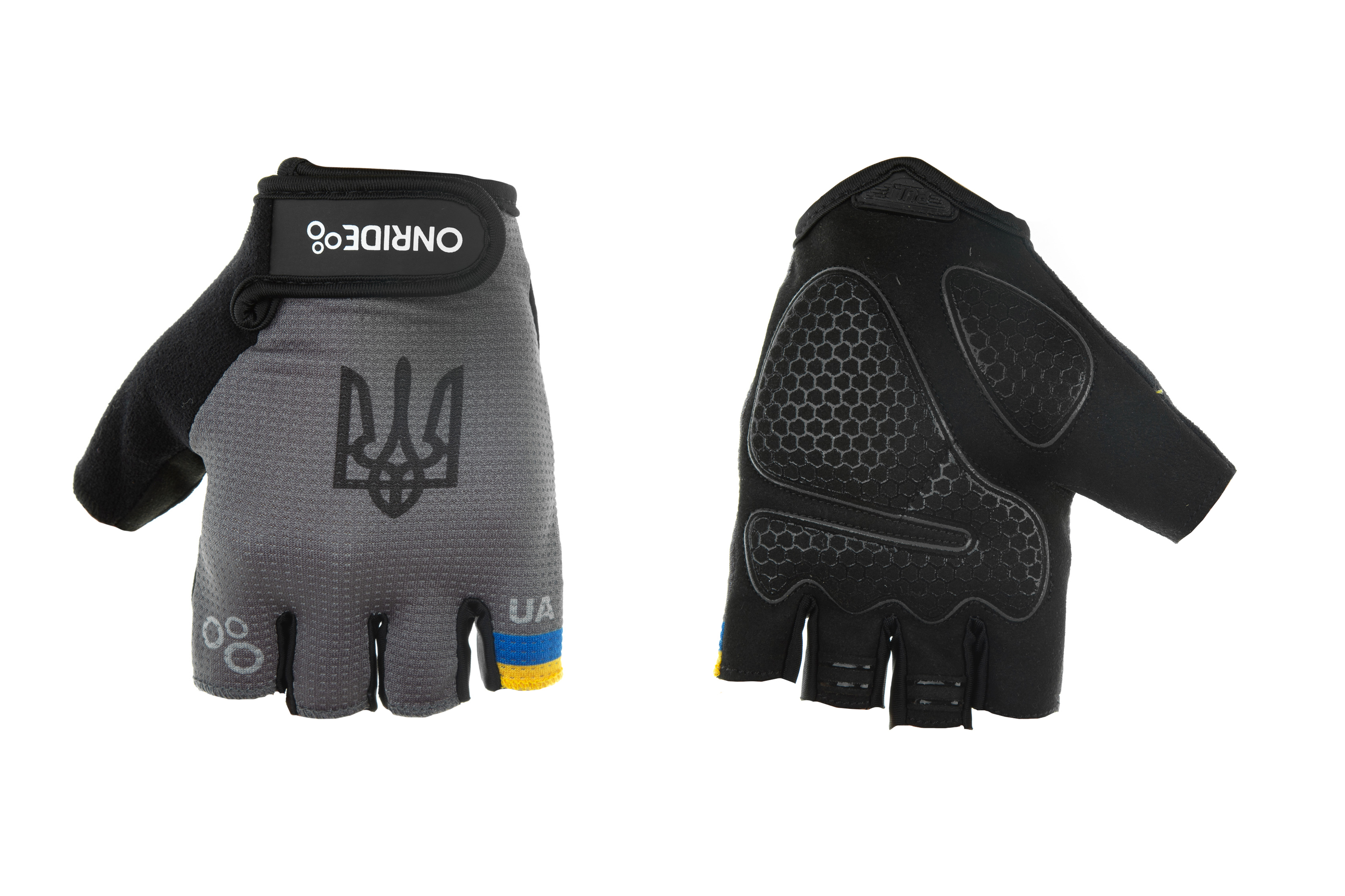 Рукавички ONRIDE Hold 20 UA Тризуб колір сірий розмір S