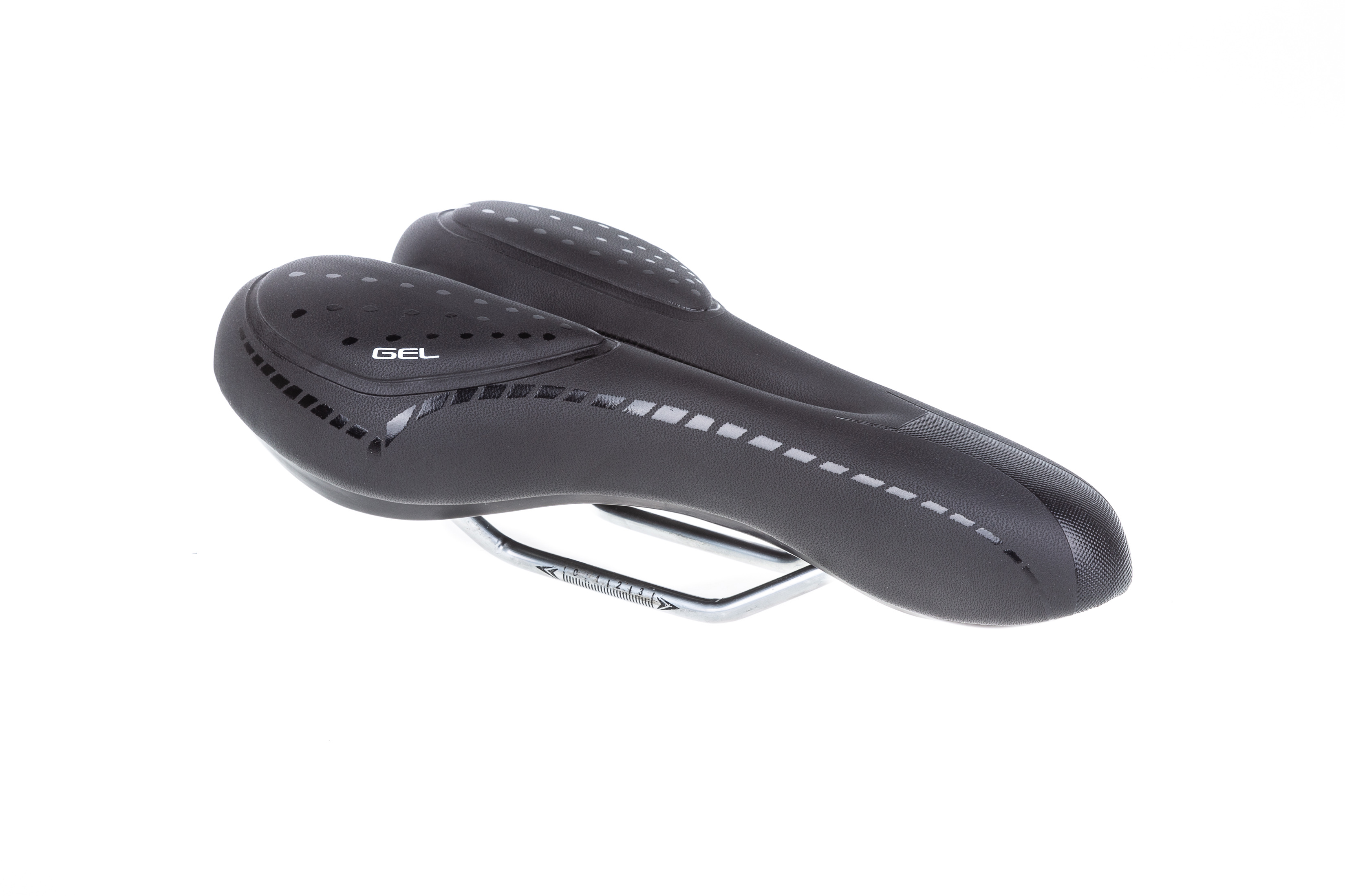 Сідло TW SD-919B з отвором та гелевими вставками 280х155 мм чорне