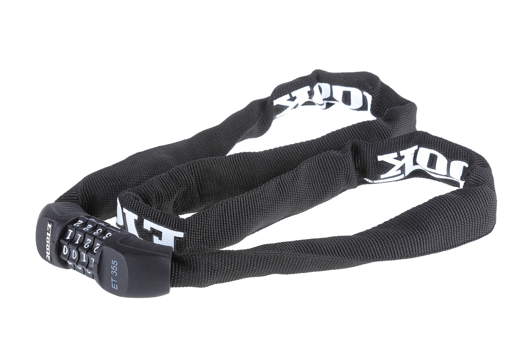 Замок ETOOK ET355 закаленный цепной 4x900 мм, черный