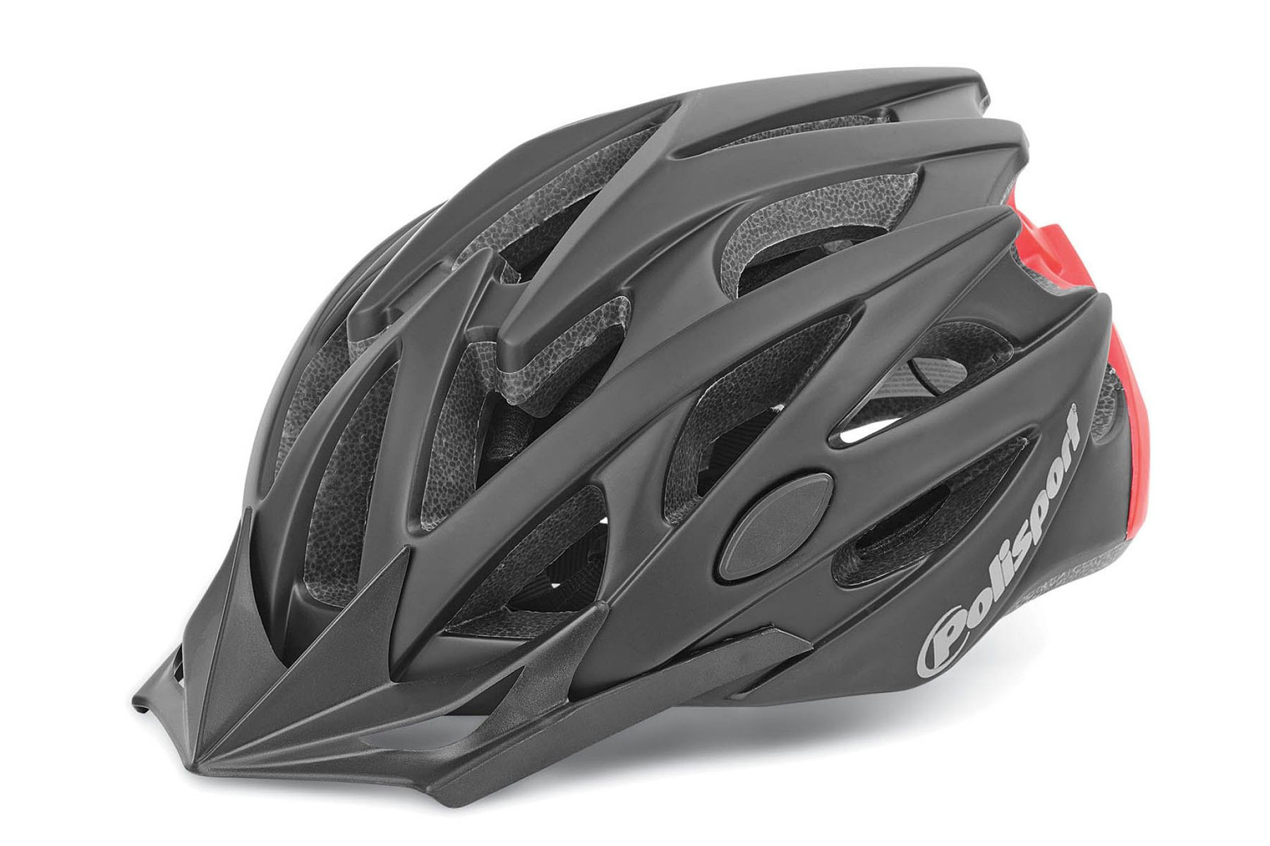 Шолом POLISPORT Twig M (55-58 см) чорний/червоний In-Mold