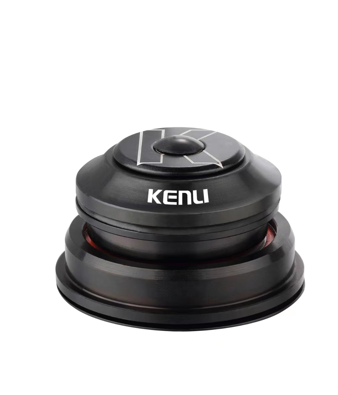 Рульова колонка безрізьбова напівінтегр. 1-1/8”-1.5” чорний (матовий) KENLI KL-B332 пром. підшипник