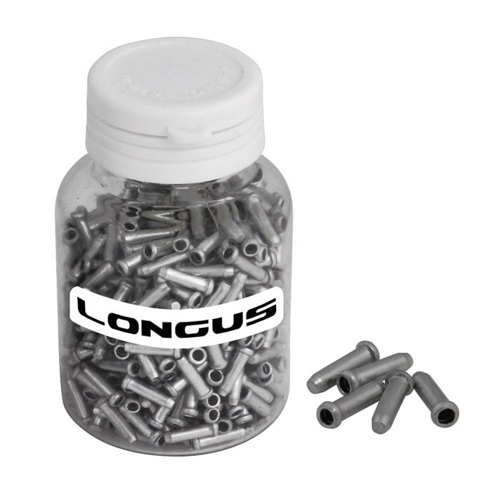 Конец троса Longus, серебряный (500шт)