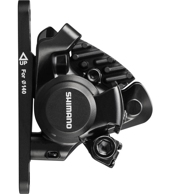 Механічне диск гальмо Shimano BR-RS305-F, FLAT MOUNT передній адаптер 140/160мм, колодка L03A RESIN PAD(W/FIN)