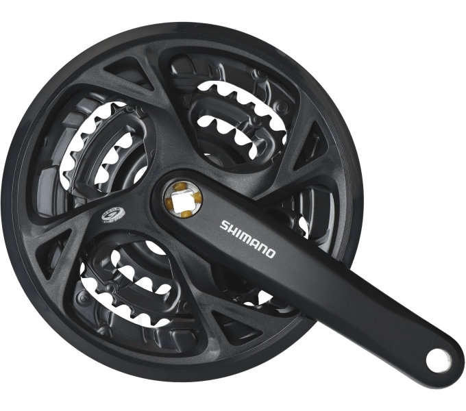 Шатуни Shimano FC-M371-3, 175мм, 48X36X26T, захист зірок, з болтами