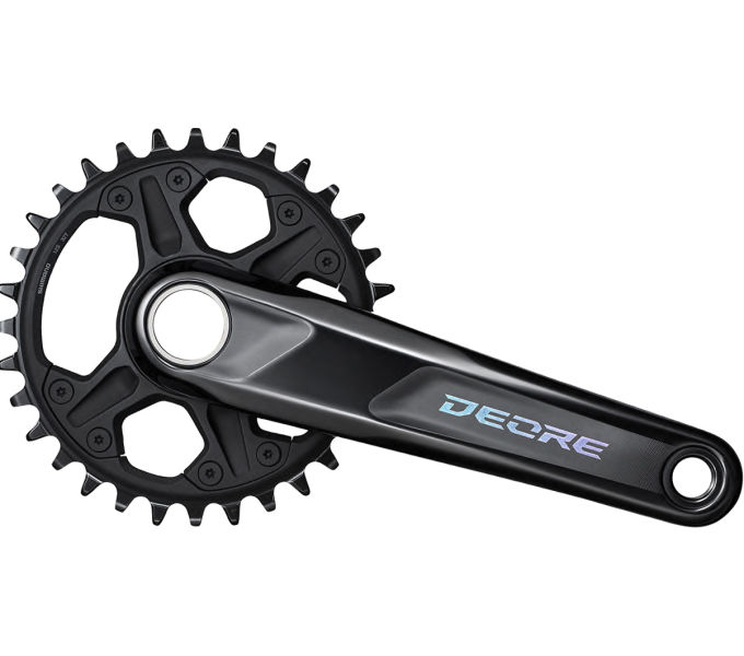 Шатуни Shimano FC-M6130-1 DEORE, інтегрована вісь, 175мм 32, 12-шв. CL-56,5мм, без каретки