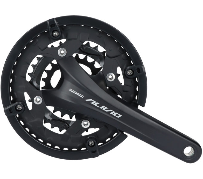 Шатуны Shimano FC-T4060 ALIVIO, 175мм, 48X36X26, интегрированная ось, защита звезд, без каретки