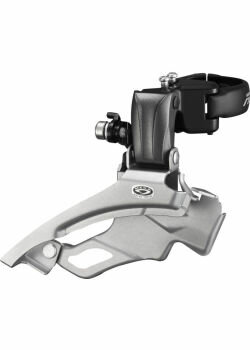 Переключатель передний Shimano FD-M371 ALTUS 3X9, DOWN-SWING 34.9мм (31.8/28.6 адапт) универсальная тяга, для 44/48зуб