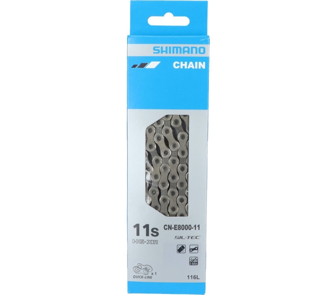Цепь Shimano CN-E8000-11, HG-X 11-быстрый, 138 линков, для электровелосипедов