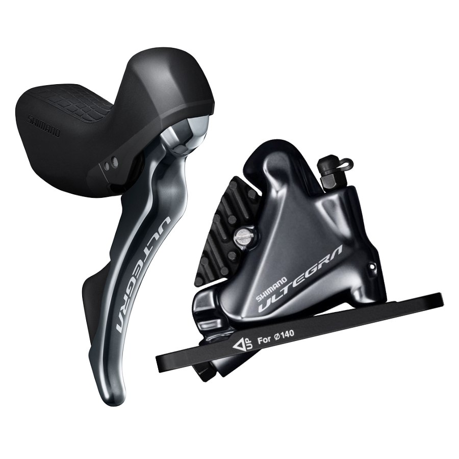 Гальмо гідравл диск для шосе Shimano R8020 ULTEGRA, переднє (ліва ручка, каліпер, гідролінія 1000мм)