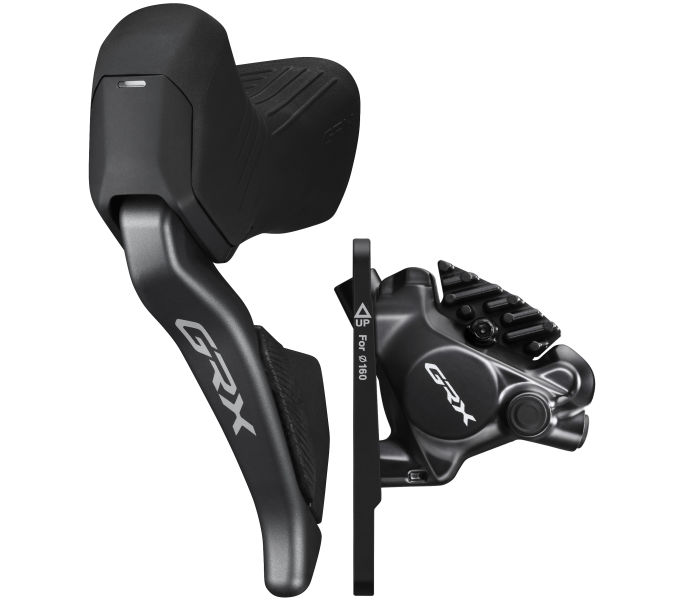 Гальмо гідравл диск Shimano RX825 GRX Di2, переднє (ліва гальм.ручка/шифтер ST-RX825 2-швидк, BR-RX810, гідроліния 1000мм)