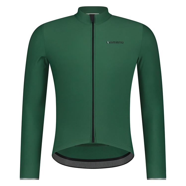 Велоджерси Shimano Stile long sleeves утепленное, зеленое, разм. S