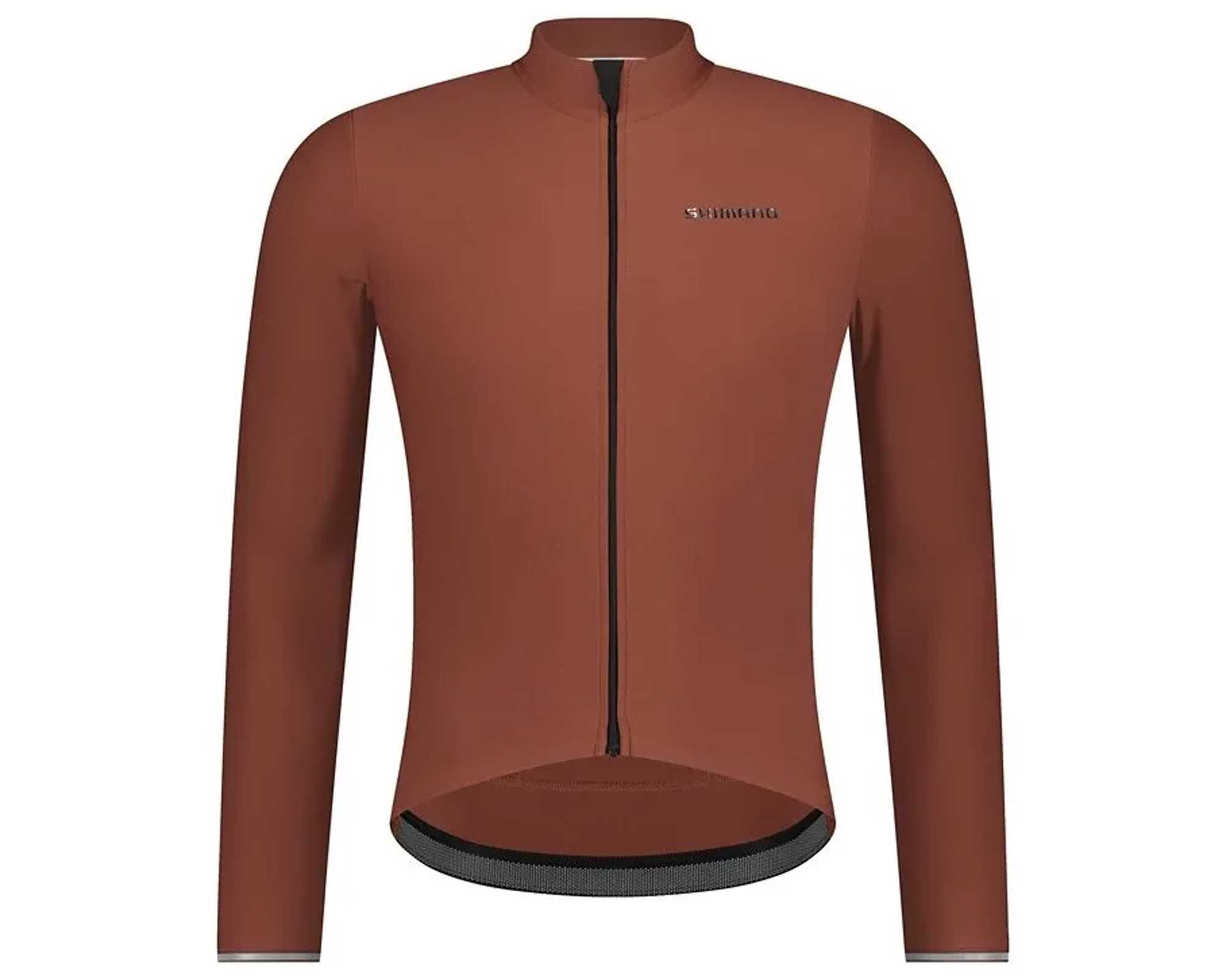 Велоджерси Shimano Stile long sleeves утепленное, коричневое, разм. XL