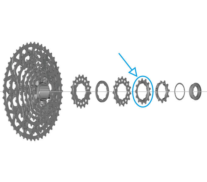 Звезда кассеты Shimano CS-LG700, 13зуб.