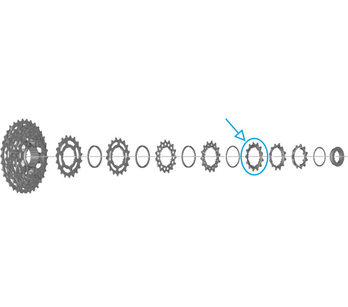 Зірка касети Shimano CS-R7100, 13-зуб.