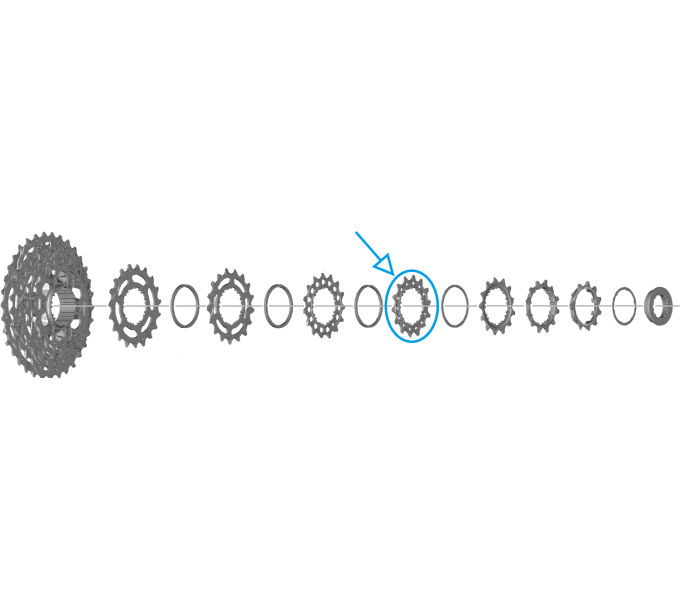 Зірка касети Shimano CS-R7100, 14-зуб.