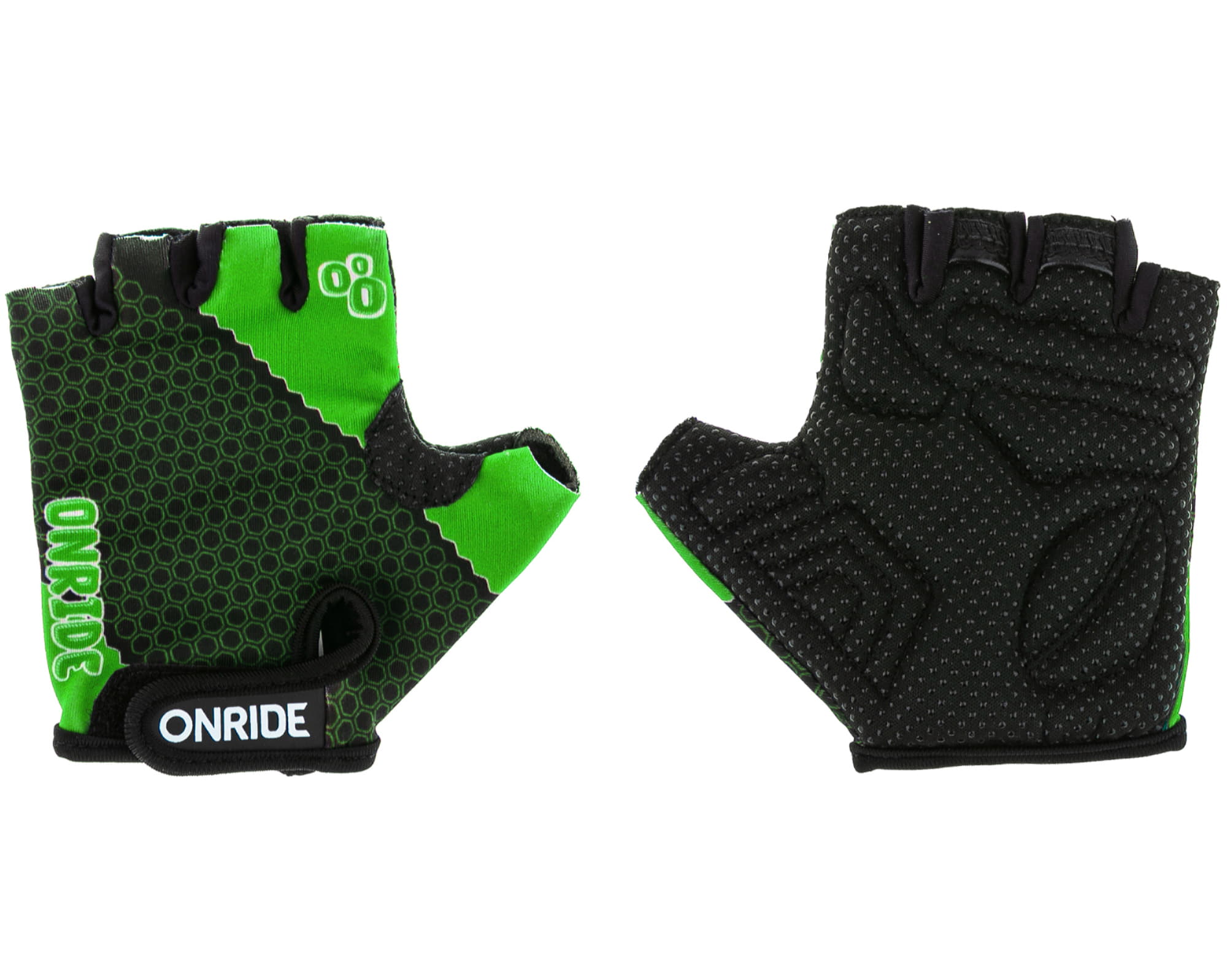 Перчатки детские ONRIDE Gem Черный-зеленый 3-4