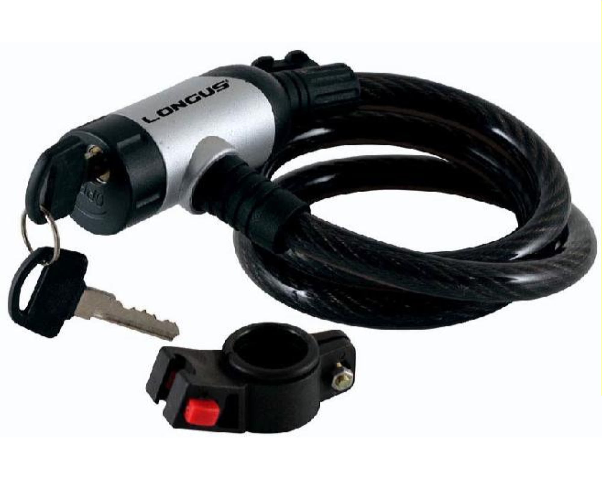 Замок Longus 12Х900мм +кріплення, срібний