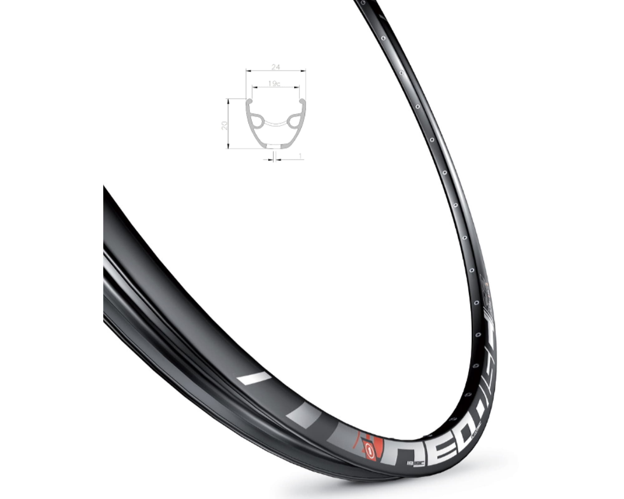 обод Mach1 NEO DISC 26 32 отв. для диск. торм, черный, AV, 450g