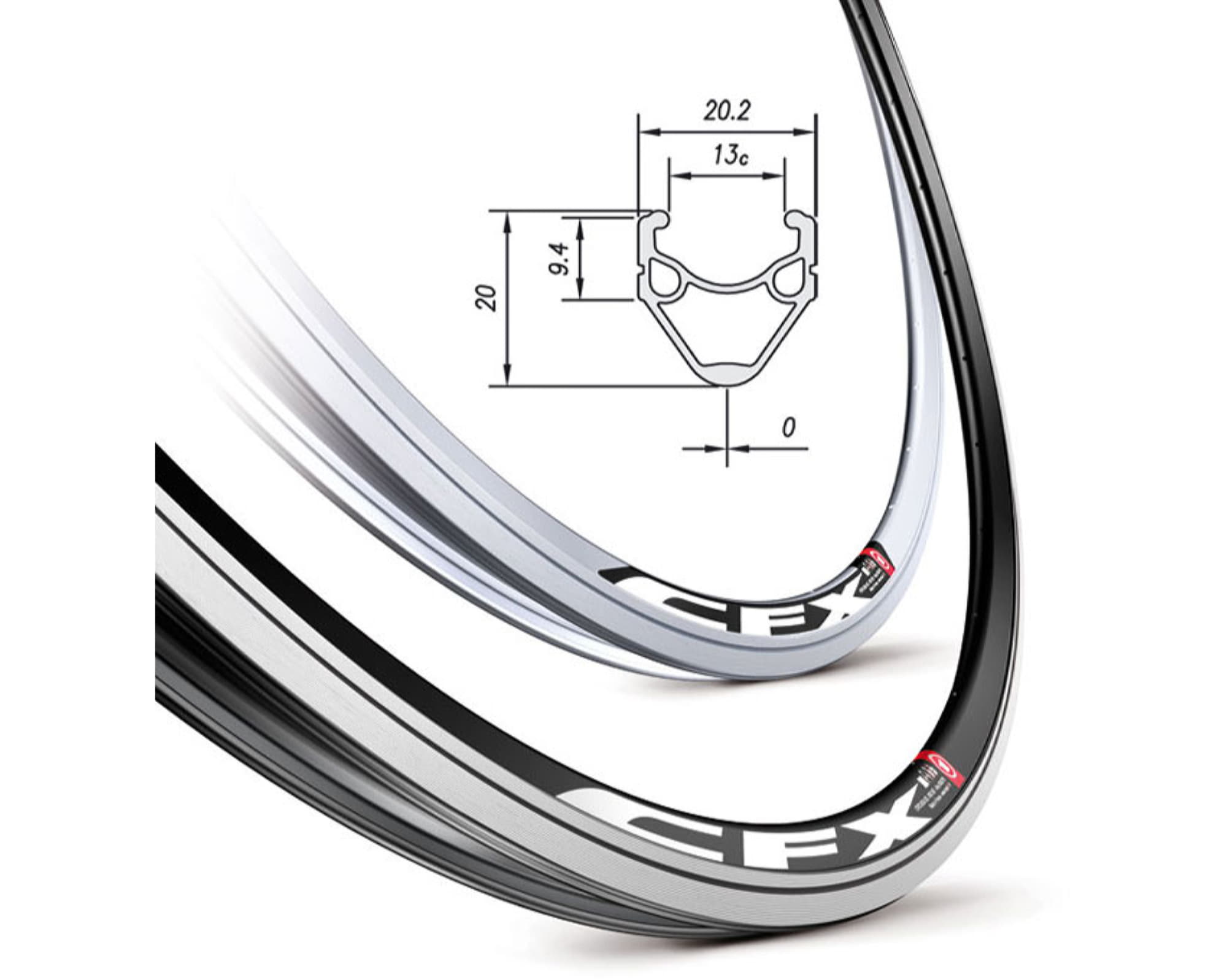 Обід Mach1 CFX 700C 36 отв. чорний, FV/Presta, 440g