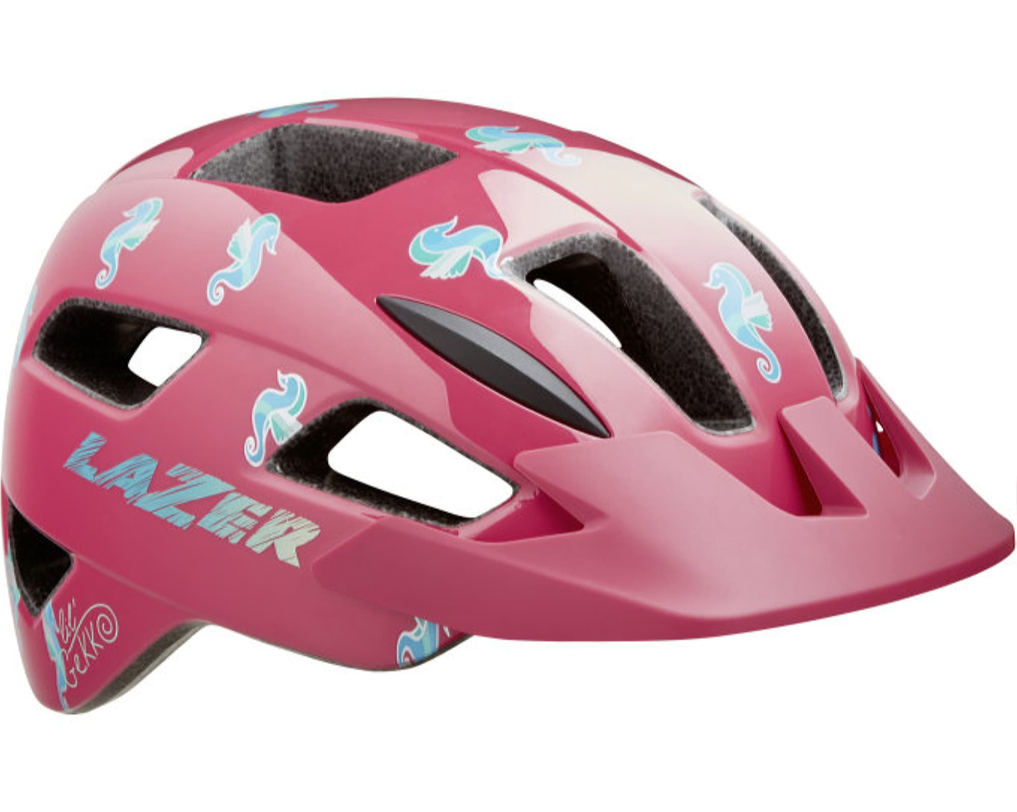 Шлем LAZER Lil Gekko детский, розовый с морскими коньками