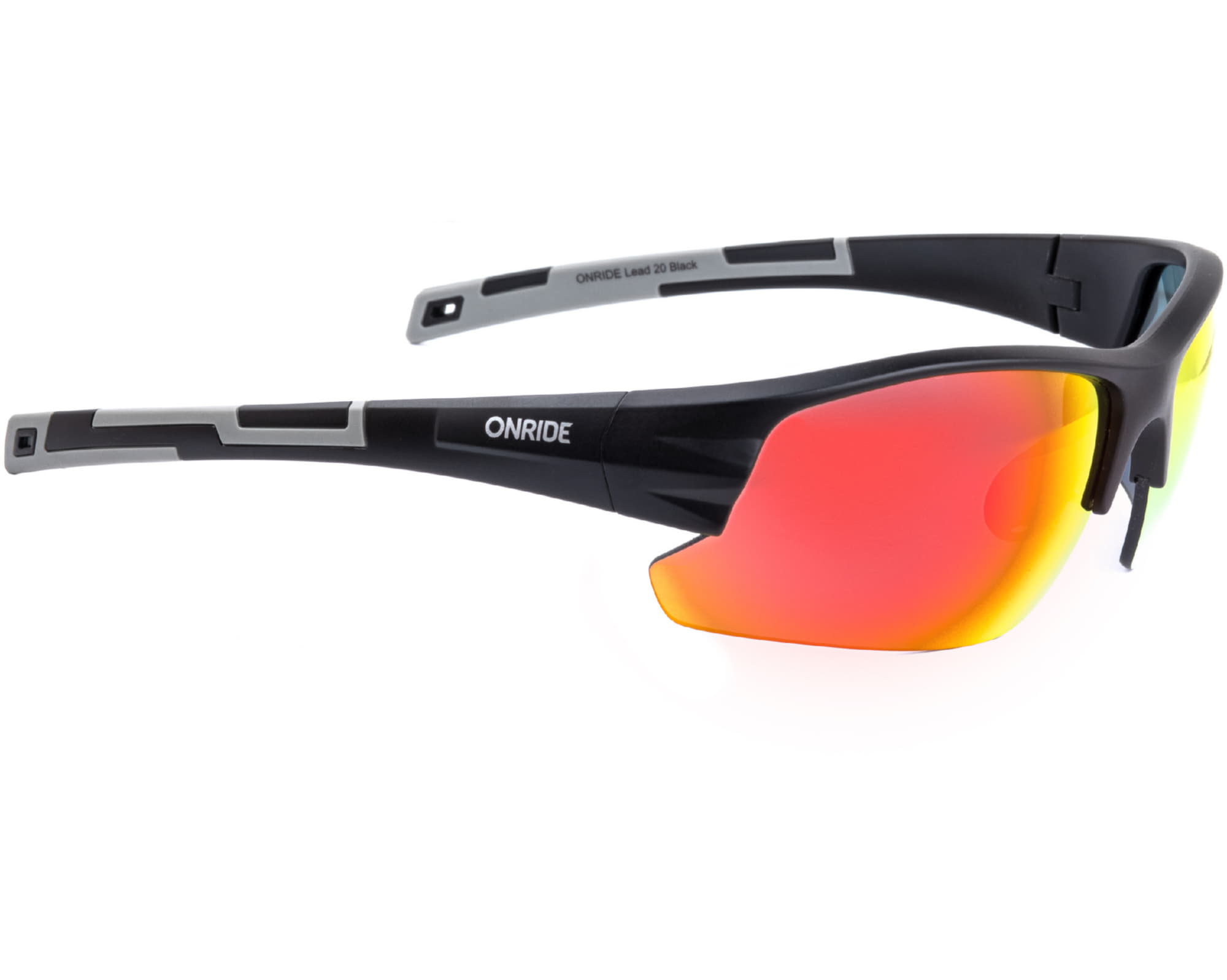 Очки ONRIDE Lead 20 матовые черные с линзами Revo Red (17%)