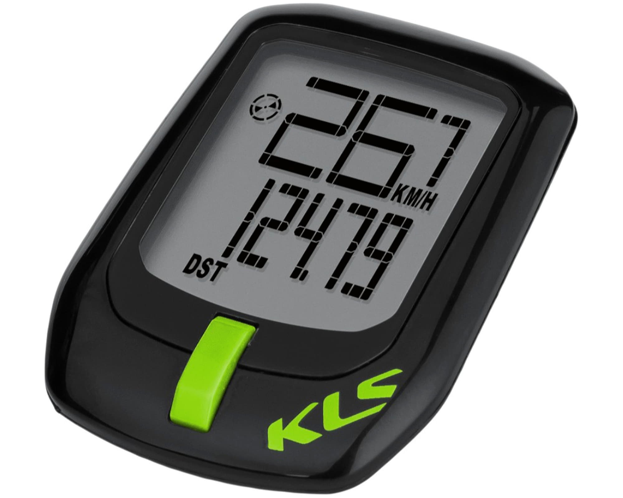 Велокомп'ютер дротовий KLS Direct чорно-зелений 6-функцій (без ф-ї "час в дорозі")