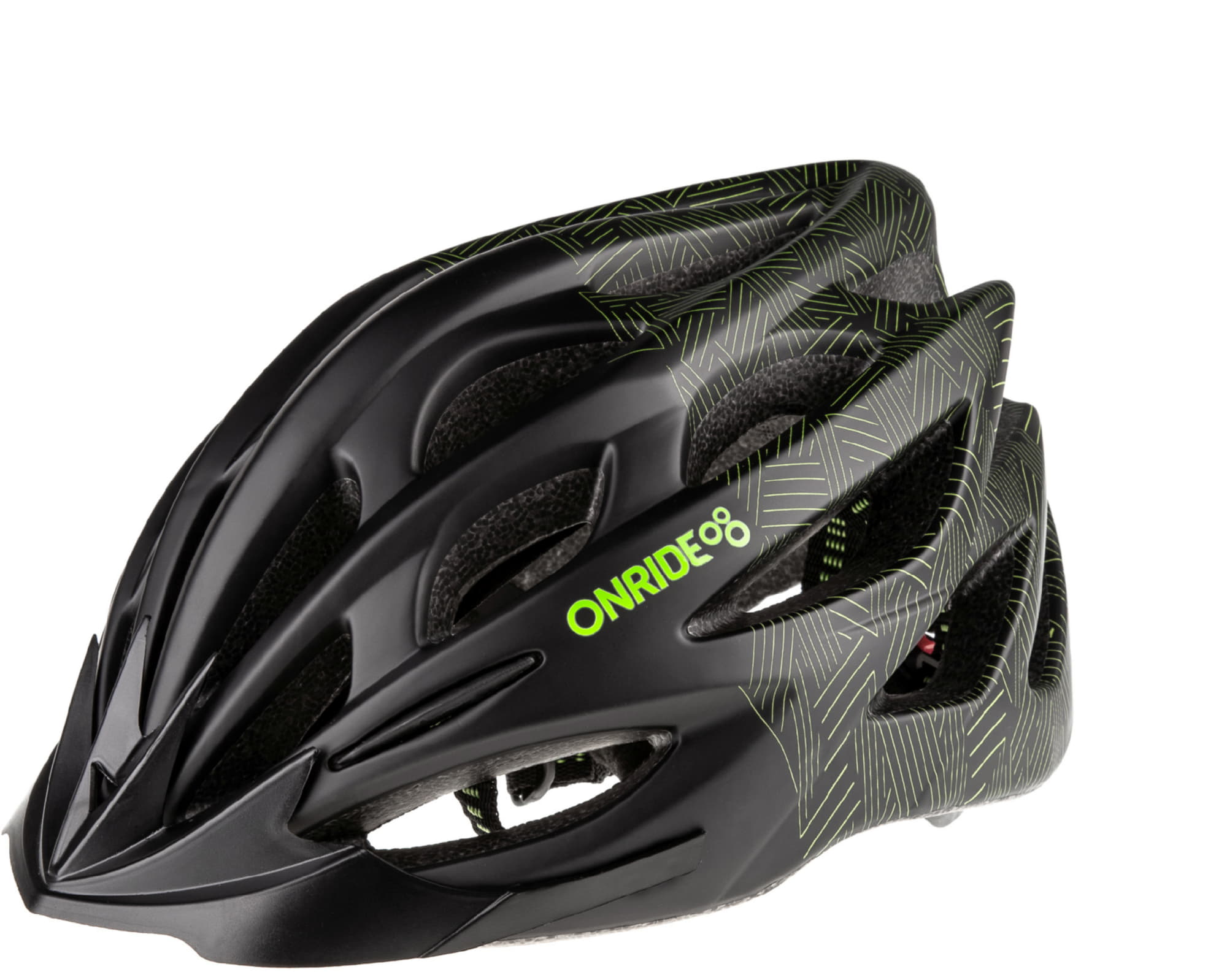 Шолом ONRIDE Mount чорний/зелений M (55-58 см)