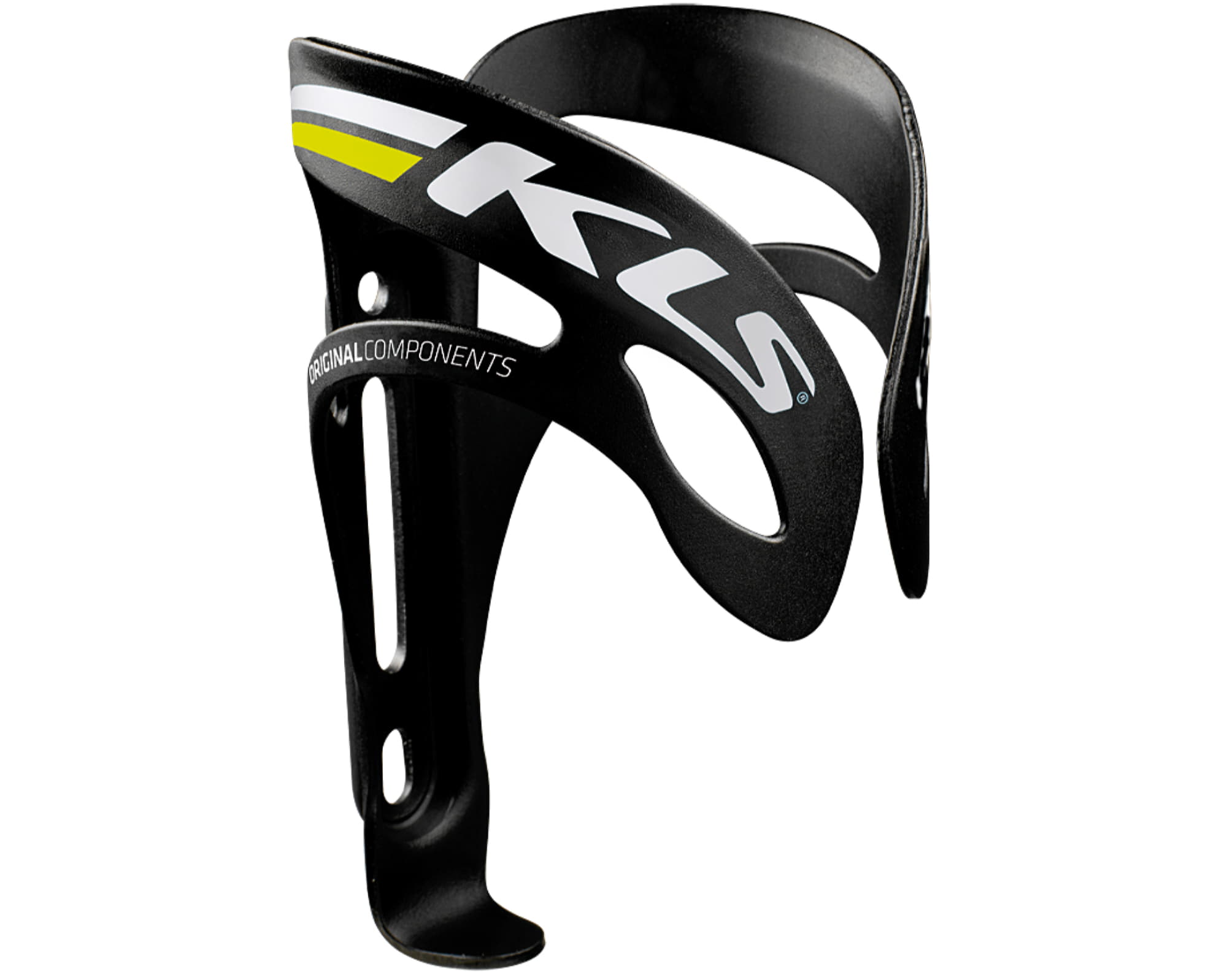 Фляготримач алюмінієвий KLS Squad чорний/зелений