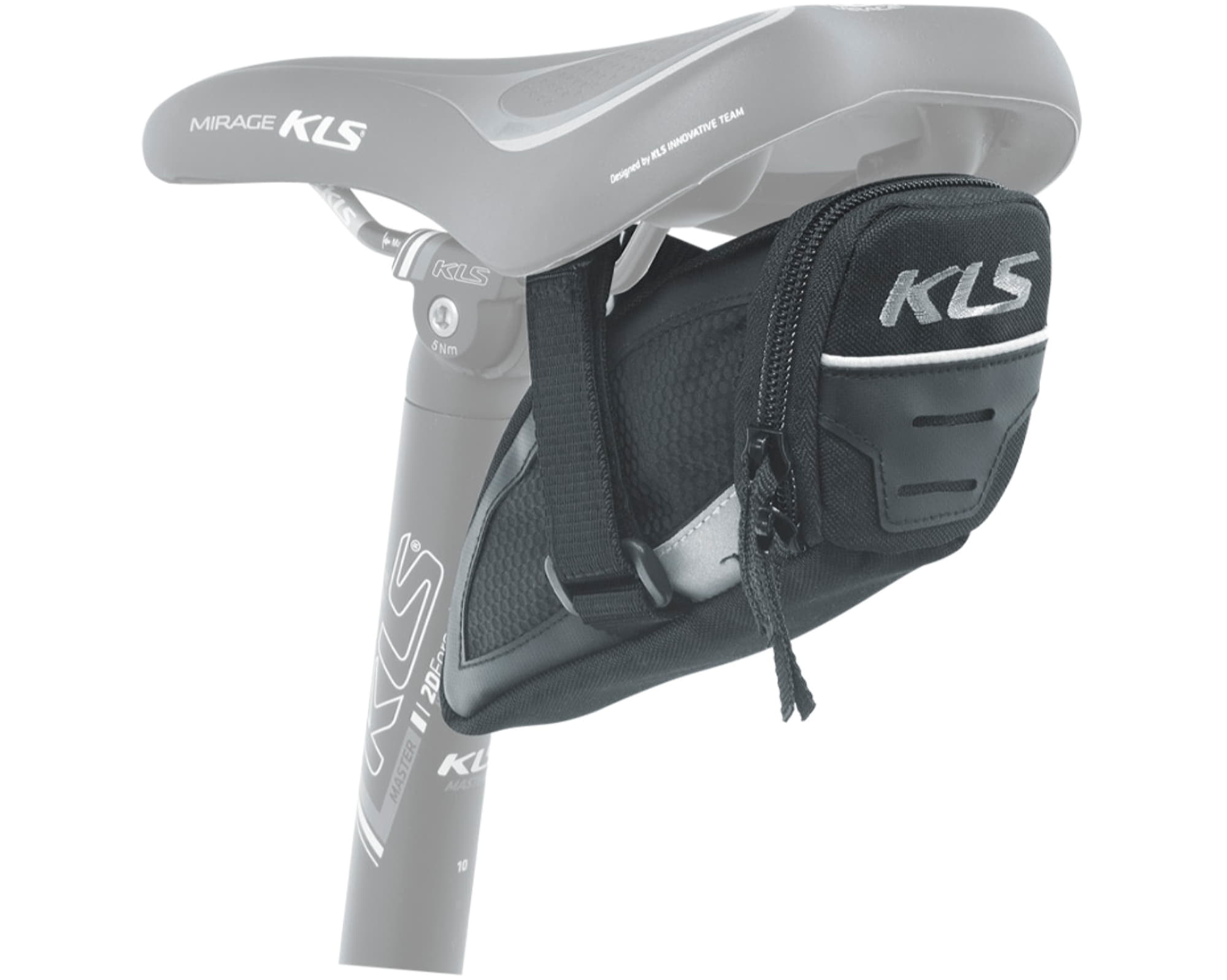 Сумка подседельная KLS Challanger strap L (0.8 л) черный